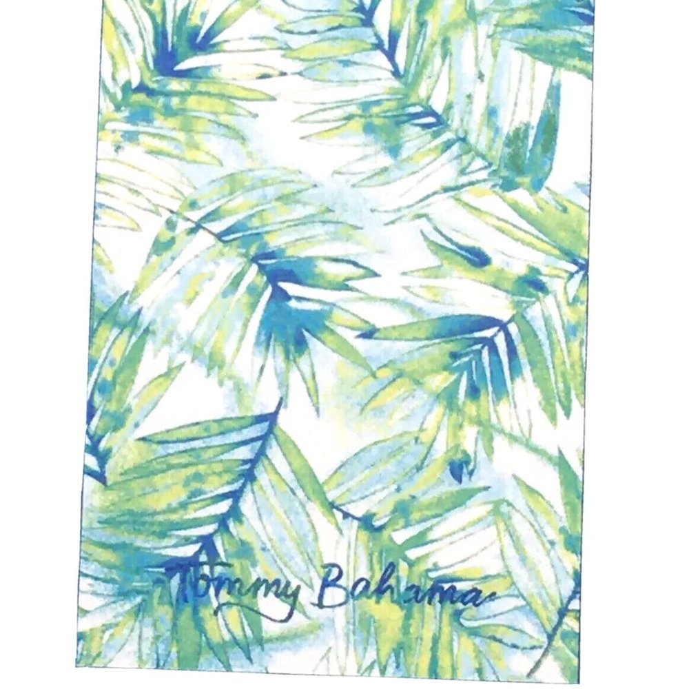x4 Tommy Bahama Palm Fronds Beach Towel Set Watercolor Blue Green Tropical Leaf